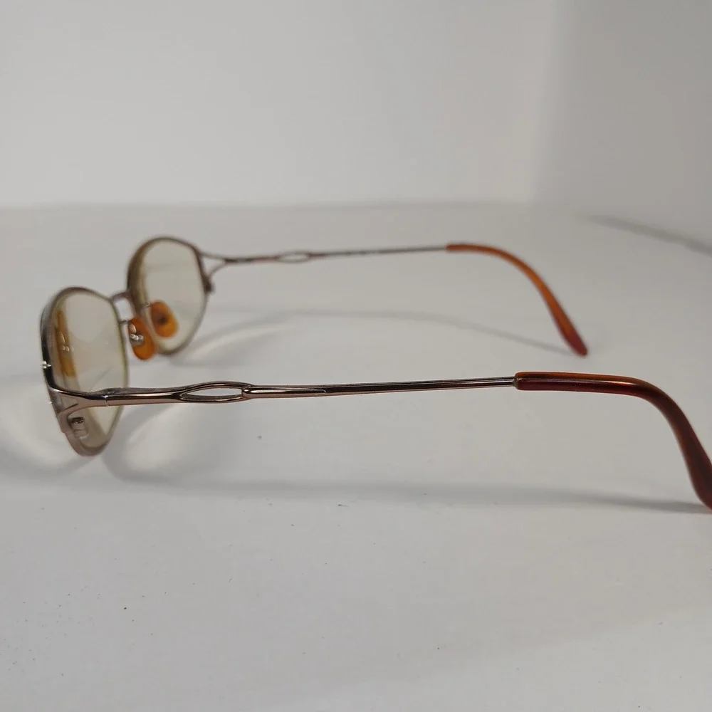 Vintage Camelot Lady Laura Brown 53-17-135 Eyeglass Frames Wire Metal